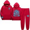 Chasing Sunsets Threaded Peripheral Printing Men's and Women's Sweatshirts Sweatpants Set Hoodie Straight Pants Set
