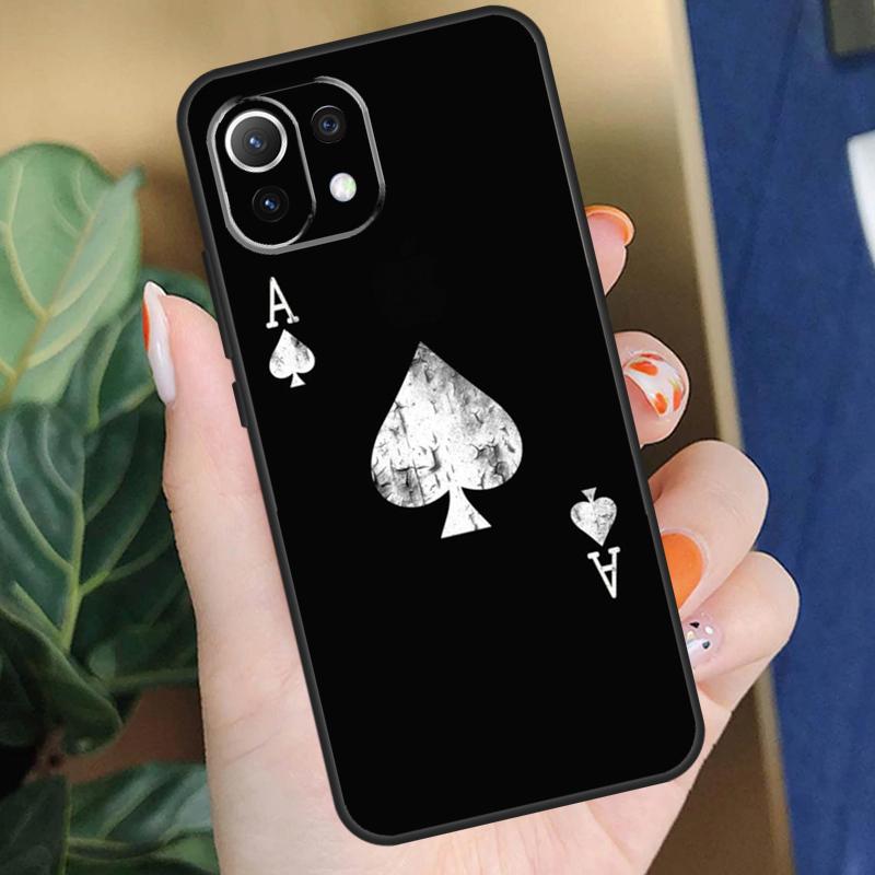 Ace of Spades Poker Case For POCO F5 X3 X5 Pro F4 X4 F3 C65 M5s Cover For Xiaomi 13T 14 Pro 11T 12T 12 13 Lite
