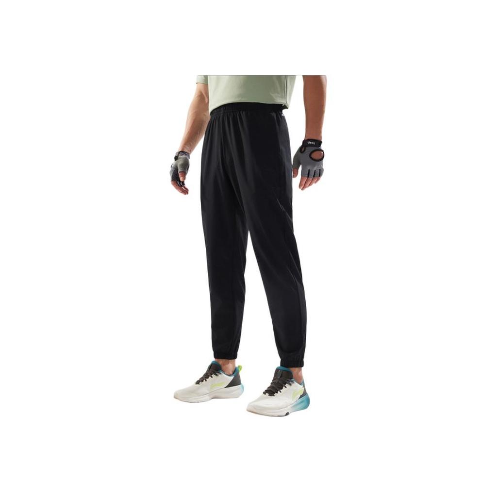 Li Ning Fitness Series Casual Comfortable Versatile Quick-Dry Sports Long Pants Men bottoms Black AYKV135-2