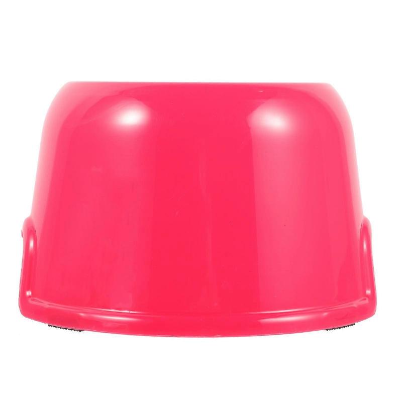 Puppy Bowl Plastic Dog Feeder Portable Home Use Red 19x19cm Easy To Clean 1Pcs