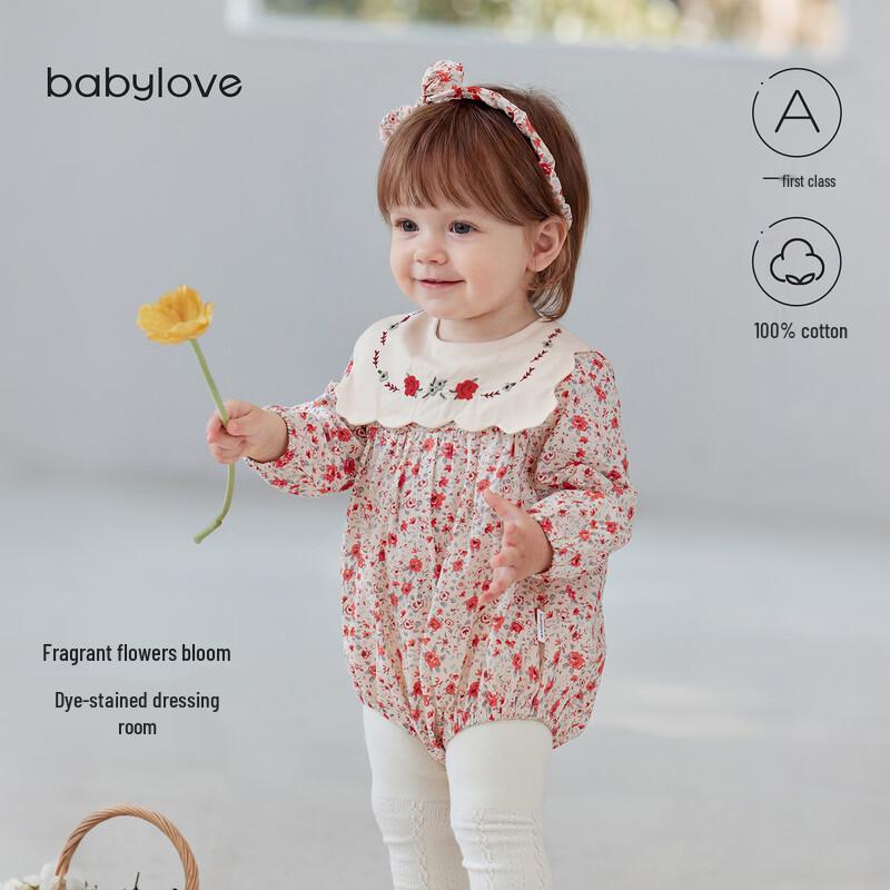 Babylove Girls  Pure Cotton Floral Bodysuit 90
