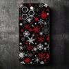 Snow Snowflake Winter Cold Soft Phone Case for iPhone 16 16E 17 Air 15 Pro Max 14 Plus 13 Mini 11 12 7 Black Cover Back Shell
