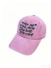 Vintage Washed Letter Embroidery Baseball Cap for Women Denim Distressed Trucker Hat Embroidered Cowboy Hat Adjustable