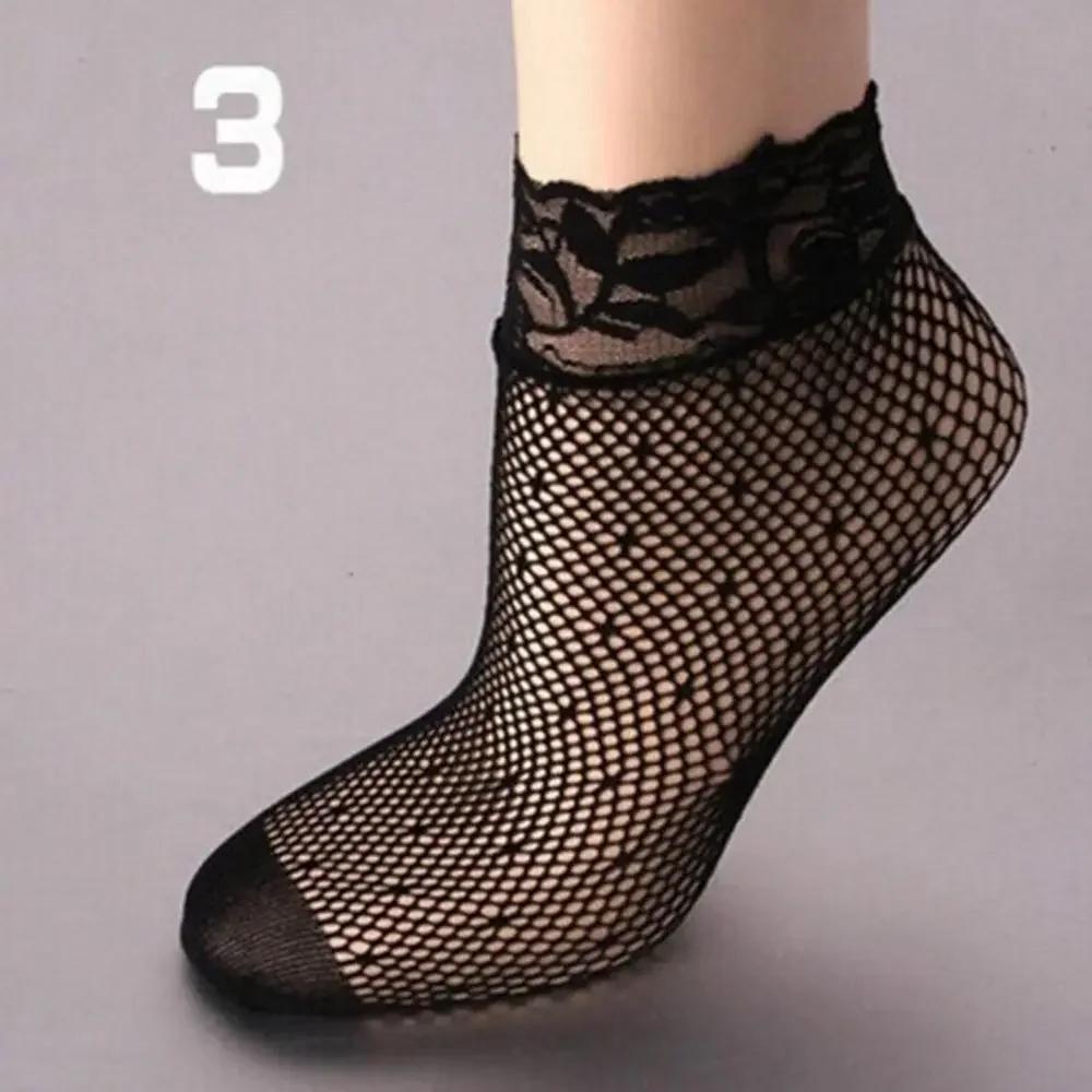 Casual Ruffle Hot Sale Sexy Ladies Fishnet Women Stockings Ankle Short Socks Foot Socks Lace