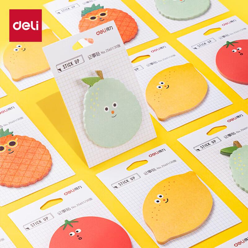 Deli 24-Pack Fruit Theme Sticky Notes