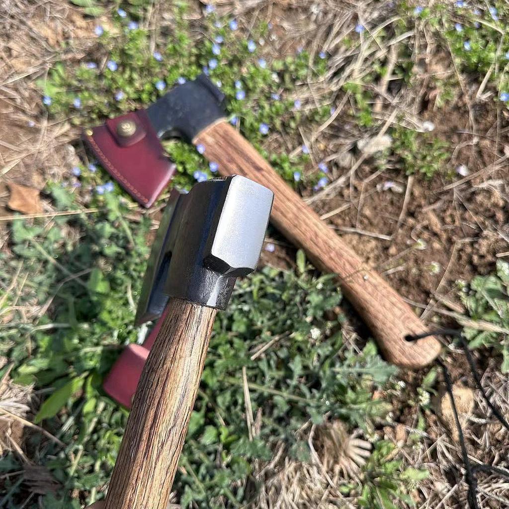 All-Steel Survival Axe: Forged for Chopping, Deboning, and Wood Cutting