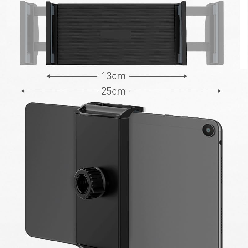 2 Pack Tablet Floor Stand Clip Replacement with 17mm Ball Joint Socket Mount Tablet Holder Bracket Clamp for iPad Stand Tablet Floor Tripod Stand
