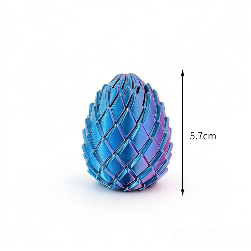 Uovo di Drago Giocattolo Decompressione Stampa 3D - Sfera Fidget Rotante Liscia Sollievo Ansia ADHD Giocattolo per Dita Eco-Sicuro per Bambini Adulti