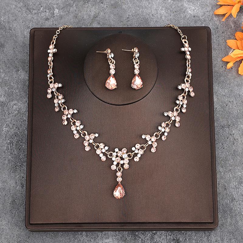 Korean Style Bridal Jewelry Set - Crown, Headband, Earrings, Necklace, & Hair Accessories for Wedding Dresses.