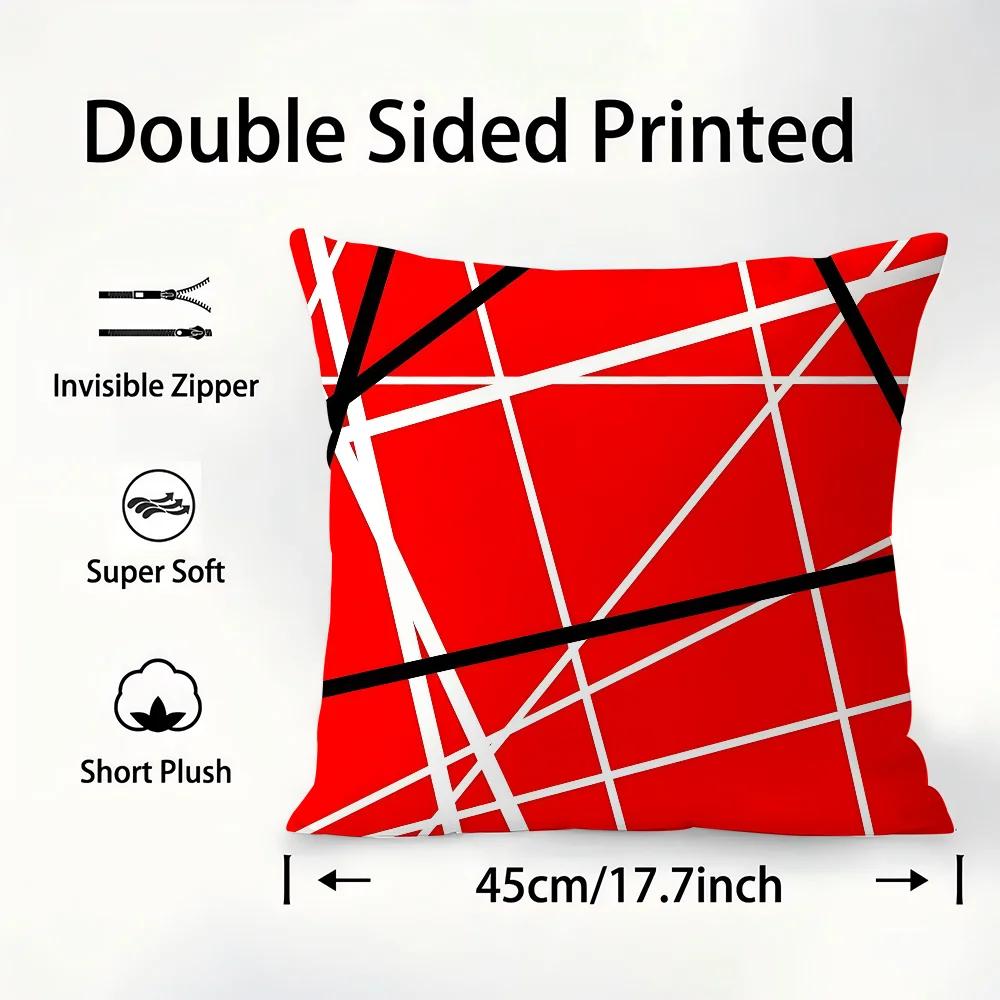 V-Van H-Halen Rock Pillow Case Plush Fabric Soft Pillowcase Double Sided Print Sofa Cushion Cover Throw Pillow Cover