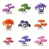 Artificial Potted Plant Mini Bonsai Simulation Plastic Plant Flower Potted Small Tree Office Desktop Ornaments Home Decor