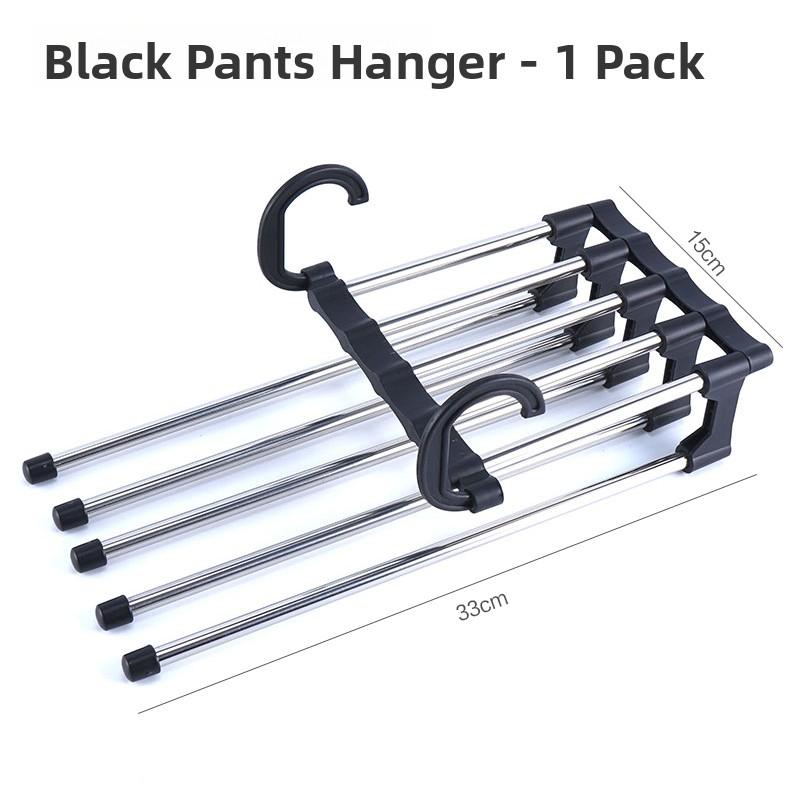 Magic Multi-layer Pants Hanger Home Use Sl Clothing Storage Organizer Tool Foldable Plastic Trouser Ra Wardrobe