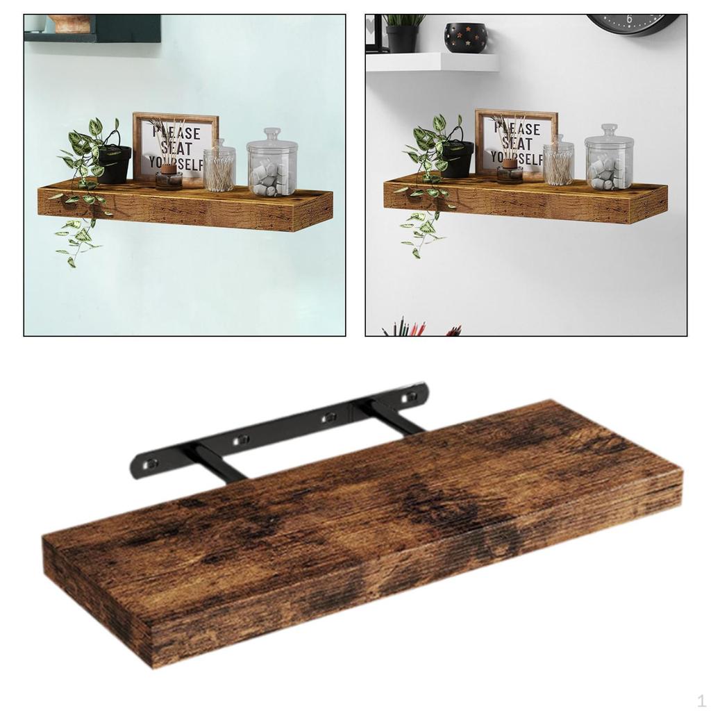 Shelf for Wall Mounted Wood Shelf,Decorative Rustic with Invisible Bracket Bedroom Nursery