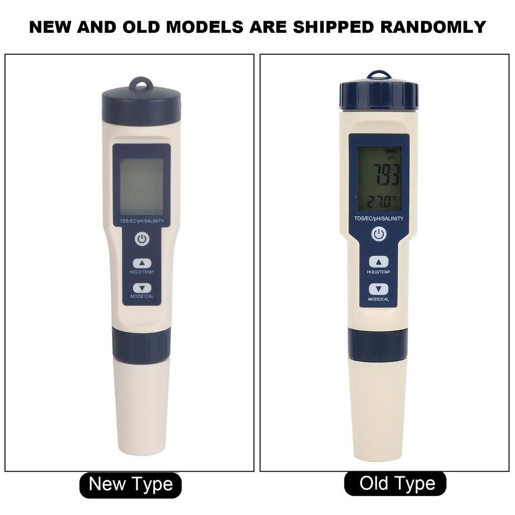 EC Tester EZ-9909 5 In 1 Function Water Quality Testing Meter Salinity EC Tester with Backlight Tester Salinity Tester
