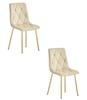 LIBRA Chair - Light Beige Velvet / Gold Legs X 2