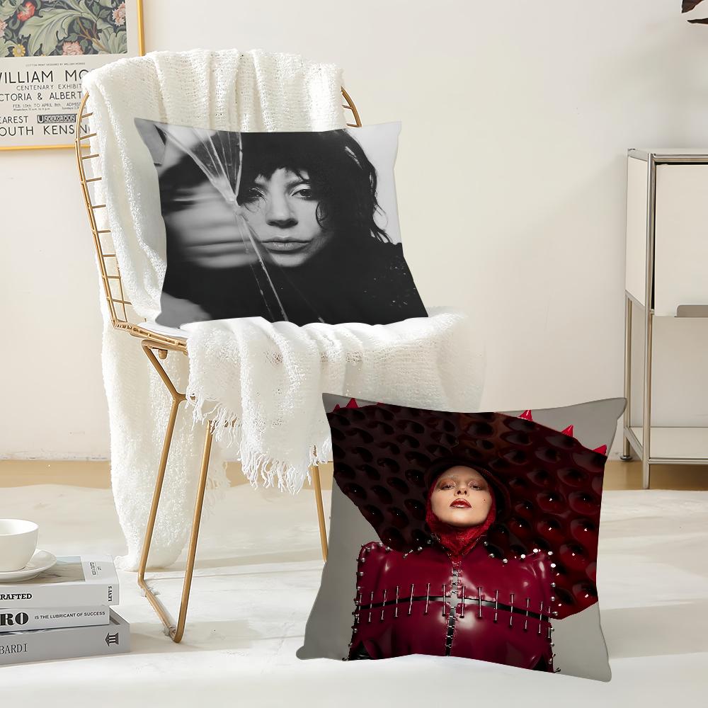 Singer L-Lady Gaga Mayhem Pillow Case Applicable Space For Guest Rooms Interiors Cars Office House Decoration