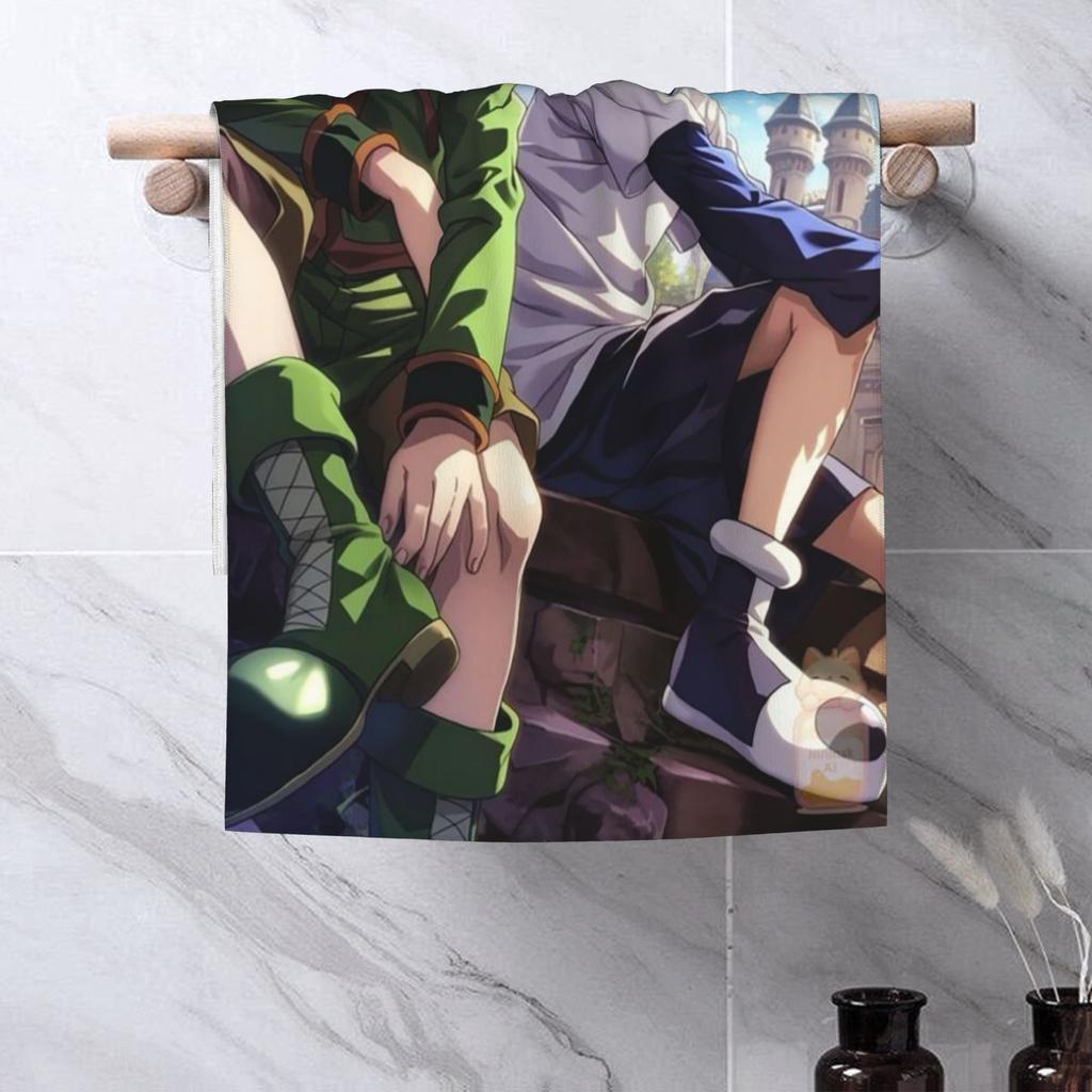 Cartoon Anime Hunter x Hunter Soft Face Towel Quick Dry Pool Bath Cotton Towels Absorbent Quick
