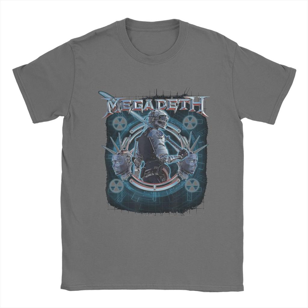 Megadeths Dystopia T-Shirts Herren 100% Baumwolle Lustiges T-Shirt Rundhals T-Shirt Kurzarm Kleidung Geschenkidee