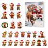 Scottish Highland Cow Advent Calendar Christmas 24 Days Funny Cow Countdown 2D Design Holiday
