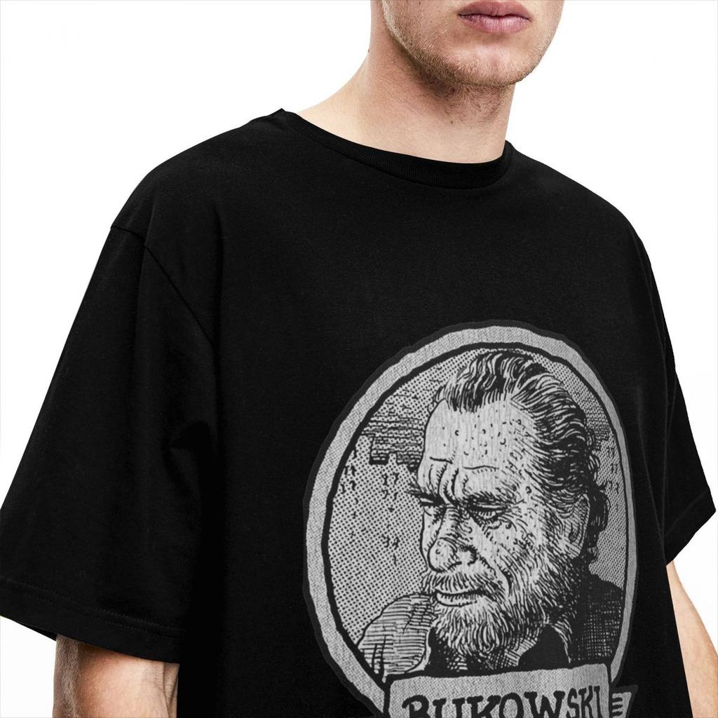 Gift Idea Charles Bukowski Gifts T-Shirt Novelty T-Shirts Short Sleeve Tshirt Summer 100 Cotton Round Neck Plus Size Clothing
