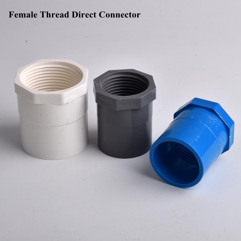 1/2" ~2" Thread To 20-63mm PVC Direct Pipe Connector, Garden Watering Irrigation Aquarium Fish Tank Water Tube Joint Fittings