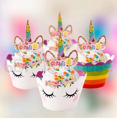 Cartoon Horse Cupcake Wrappers Topper Kids Best Quality Birthday Par Supplies Wedding Baby Shower P