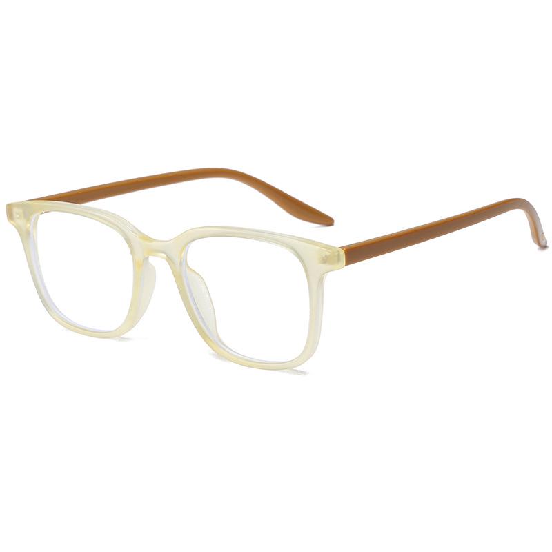 Unisex Ultralight Square Anti-Blue Light Glasses Frame, Non-Prescription with Myopia Lens Option