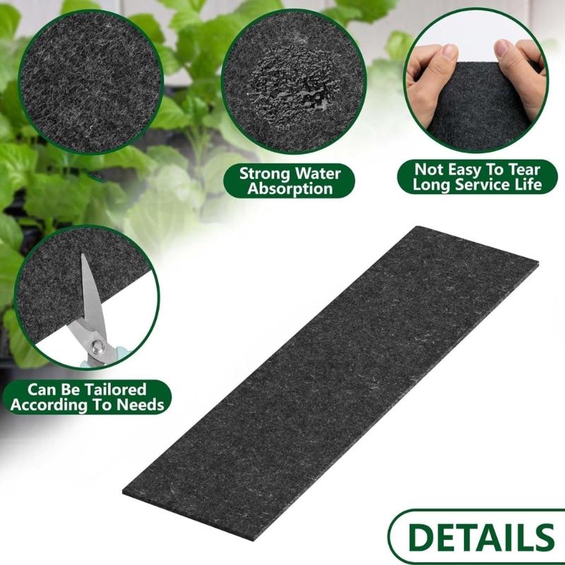 8Pcs Automatic Plant Watering Mat Watering Capillary Mat Felt Plant Water Mat for  Sprouting Hydroponics Plant