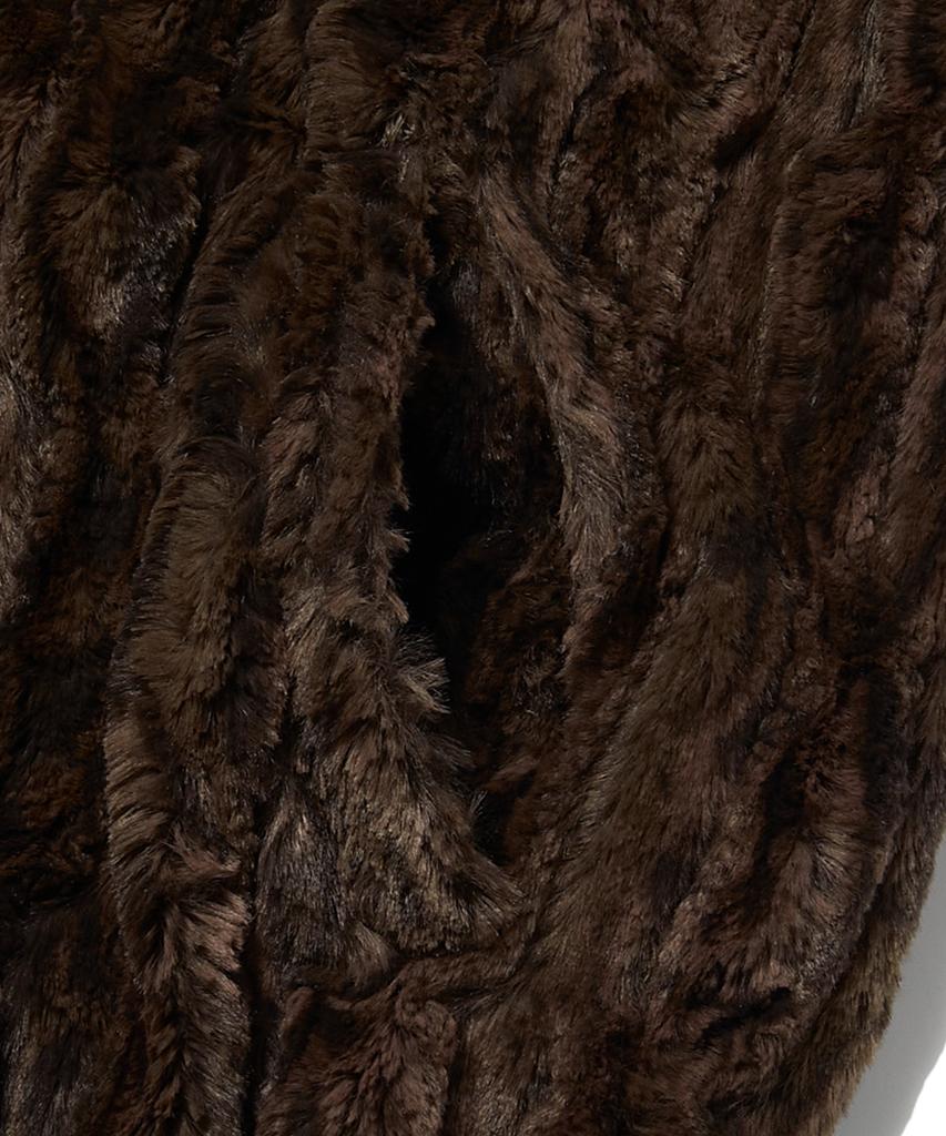 Wkndrs Faux Fur Zipup Hoodie (Brown)