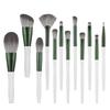 12 Green Cloud Makeup Brush Set Suitable for Beginners Easy To Apply Makeup Loose Powder Brush Foundation Brush Opposite Handle Beauty Tool