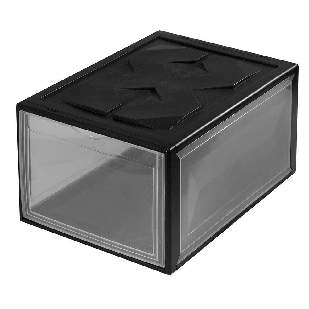1Pcs Heavy Duty Plastic Shoe Box with Ergonomic Handle Clear Design High Strength Shoes Container for Socks Underwear Handbags