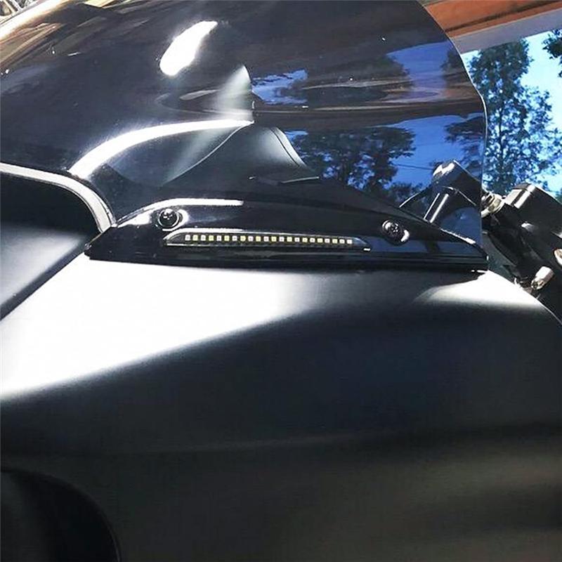 For Touring Road Glide FLTRX FLTRXS FLTRK 2015-2024 Motorcycle LED Windshield Trim Turn Signal Lights
