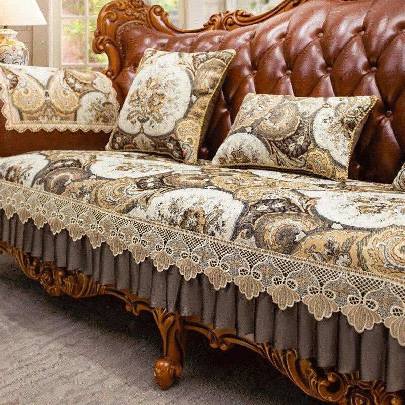 

Non-Slip European Luxury Jacquard Sofa Cover Four Seasons Universal Couch Cushion Living Room Decor 1pc armrest 50x60 cm