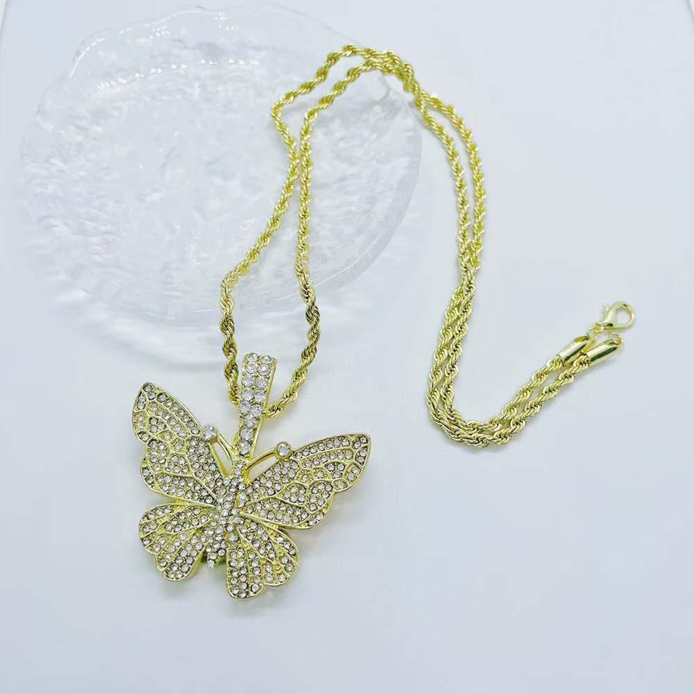 European-American Exaggerated Hip Hop Rhinestone Pendant Jewelry for Men & Women