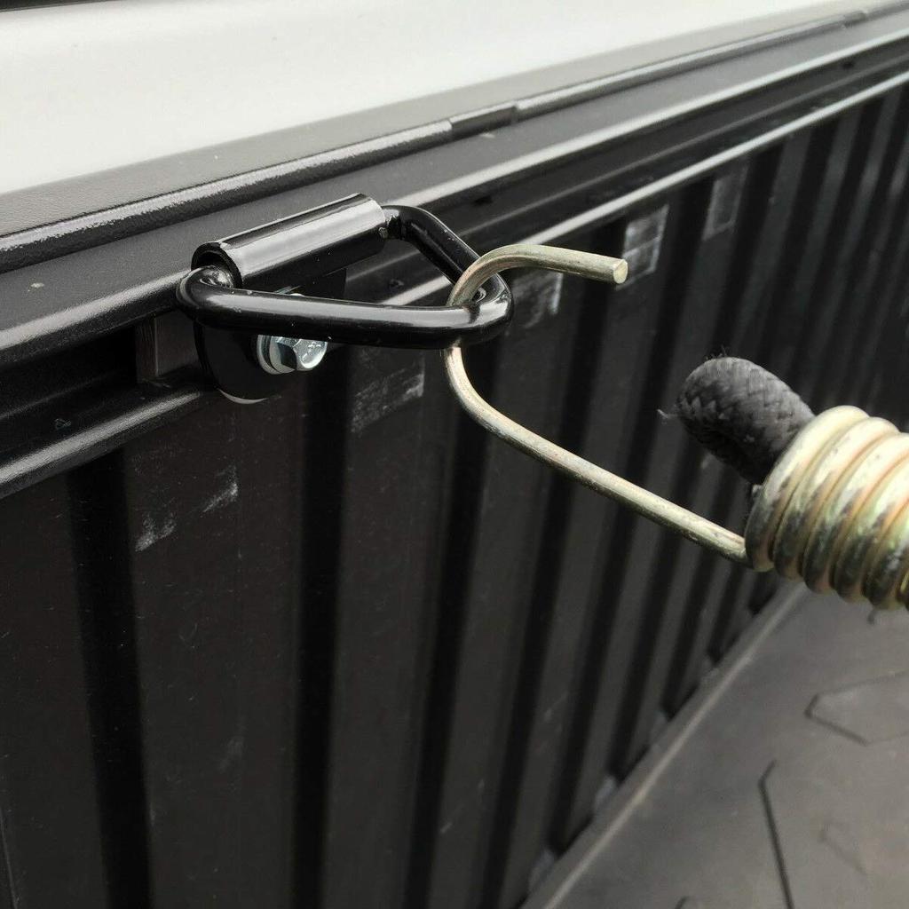 Heavy Duty Truck Bed Tie Down Anchor Ring Trailer Hook Cargo Bolt V-Ring Pickup Rail Accessories (Pack of 4)