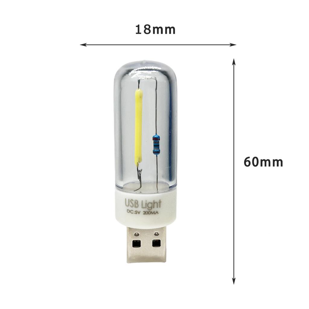Led Camping Light 1w Incandescent Decorative Filament Lighting Edison Night Touch White Retro Mini Bulb Cold Lamp Car Usb Cob 5v