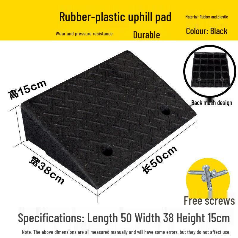 Rubber and Plastic Sloped Threshold Ramp Pad