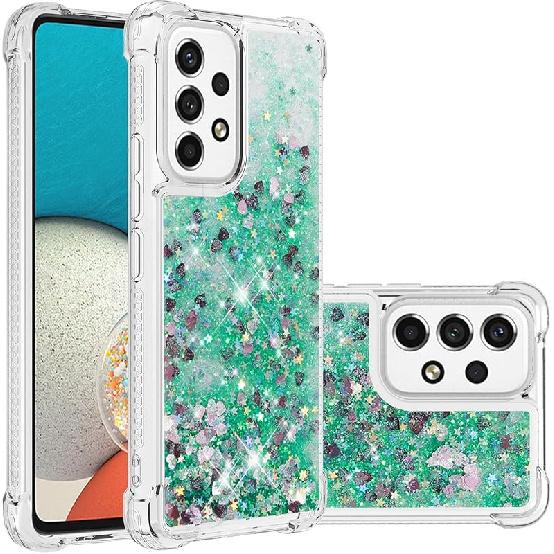 Bling Glitter Case for Samsung Galaxy A53 5G Case, Galaxy A53 5G Case Quicksand Soft Silicone TPU Shockproof Bumper Protective Case Compatible for