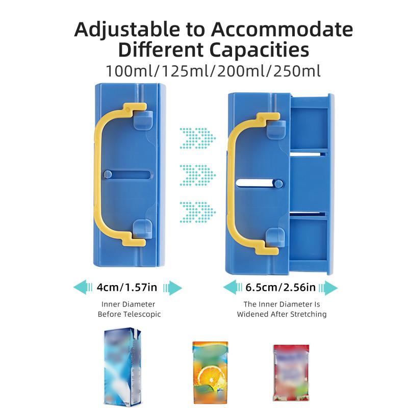 Adjustable Toddler Juice Box Holder  Baby Food and Juice Box Anti-Extrusion Bracket Milk Carton Cup Holder with Portable