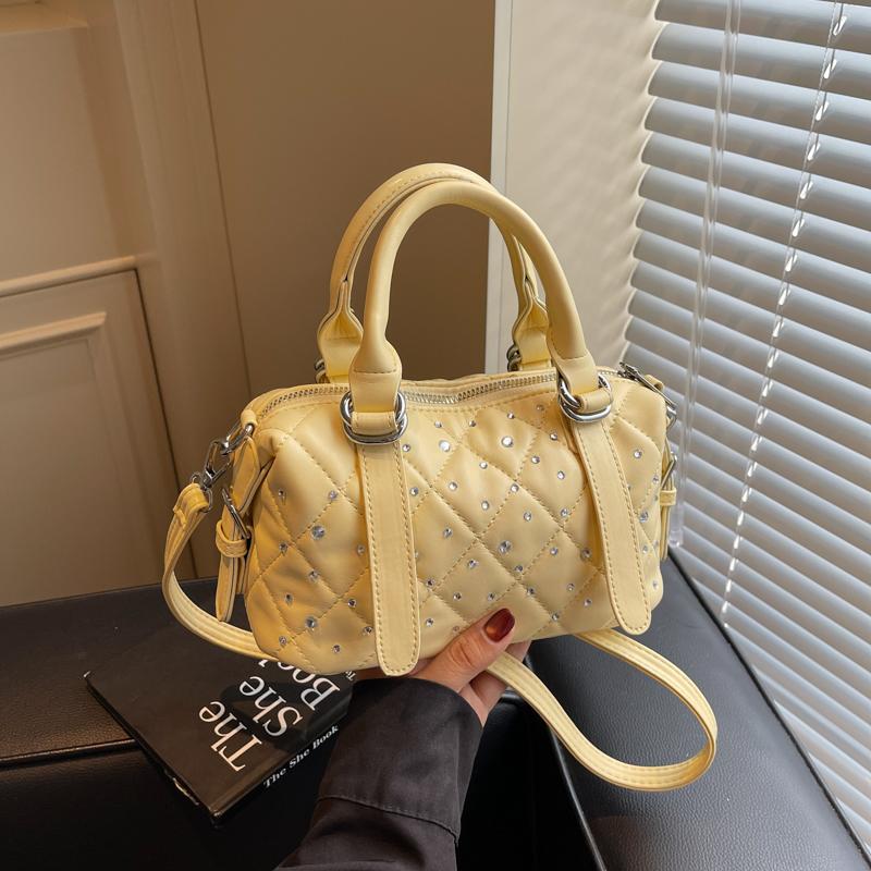 

Light Luxury Rhineste Women Handbags New Exquisite Fashi PU Leather Crossbody Bag Classic High Quality One Shoulder Pack жовтий