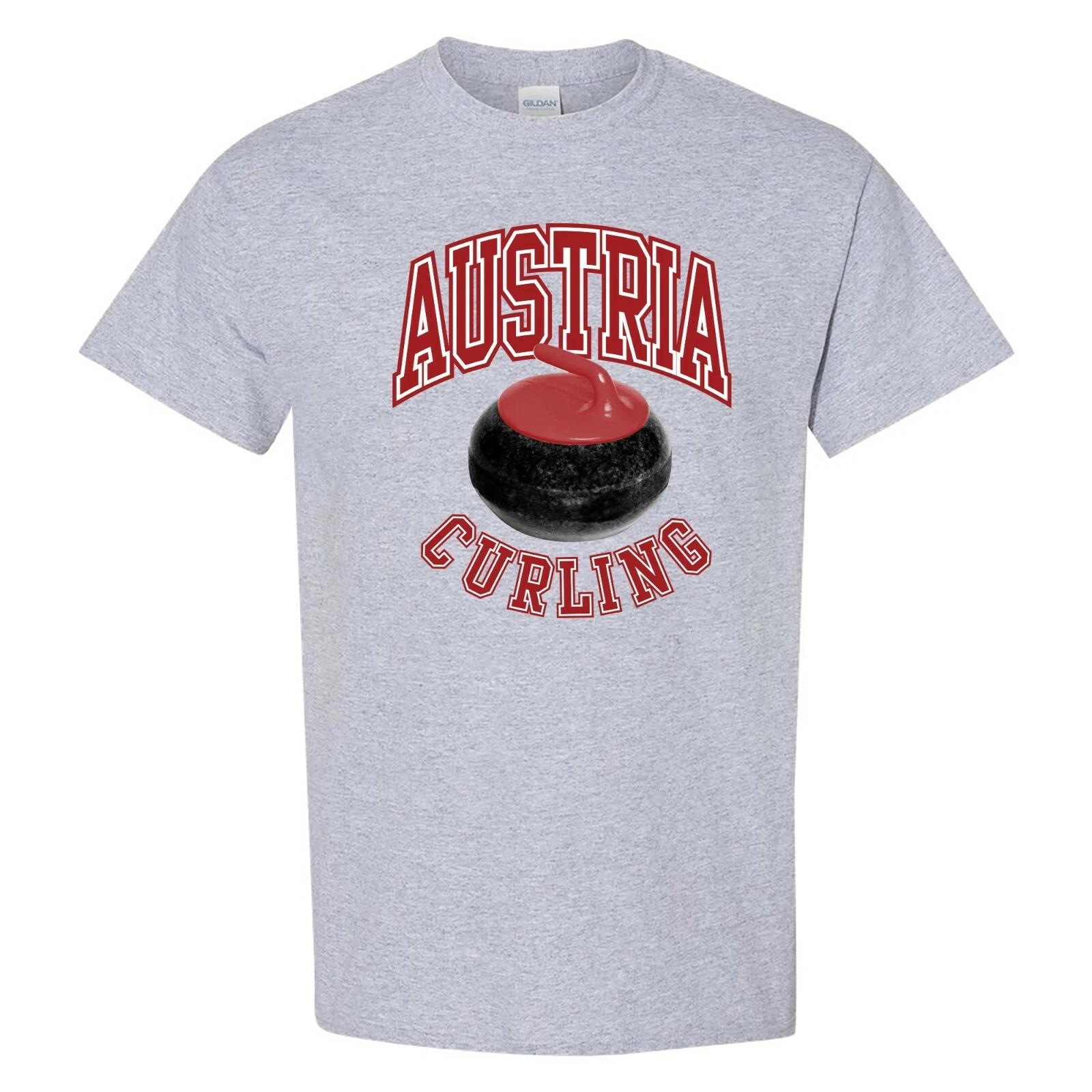 Austria Curling - Winter Sports Country Competition T-Shirt - Sport Grey 3XL