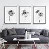 Wall Art Canvas Painting Bloom Peony Black White Flower Nordic Minimalist Posters And Prints Wall Pictures for Living Room Decor