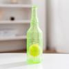 Water Bottle Dog Toy Squeaky TPR Bottle Dog Chew Toy with Tennis Ball Inside Interactive Fetch Toy for Small Medium Large Dogs