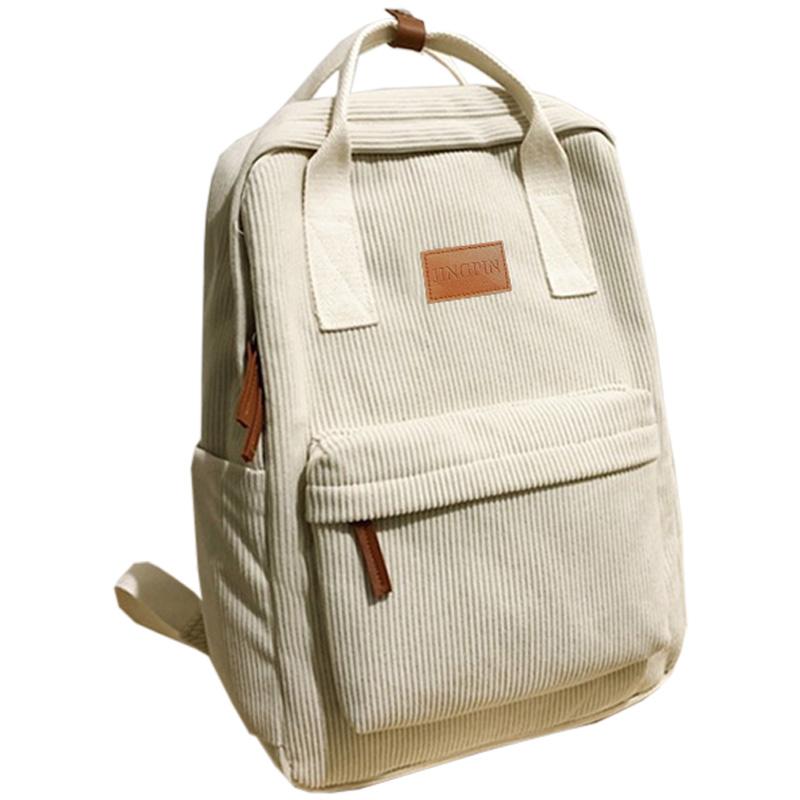 Стильный Вельветовый Рюкзак Разноцветный С Регулируемым Ремешком Легкий Для Ежедневного Использования Повседневный Функциональный Элегантный Простой Рюкзак