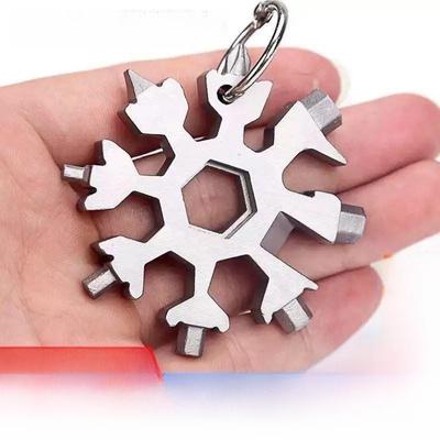 Llave Multifuncional de Copo de Nieve 18 en 1: Herramienta de Acero Ligero con Características Octogonales y Hexagonales