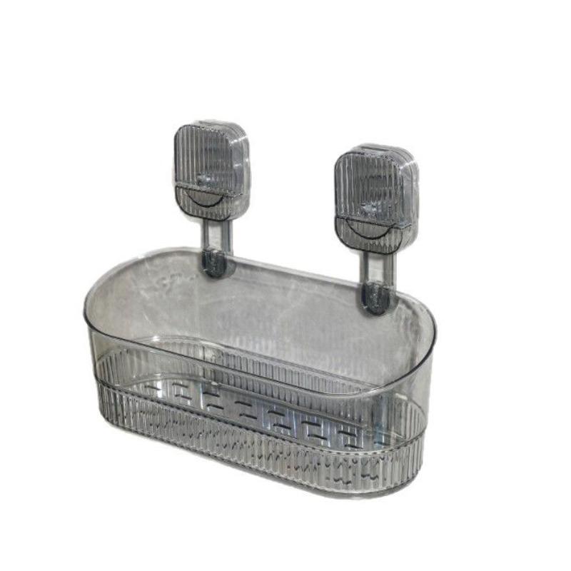 Suction Cup Storage Rack Wall-mounted Without DrillingBathroom Shower Washbasin Kitchen Storage Box