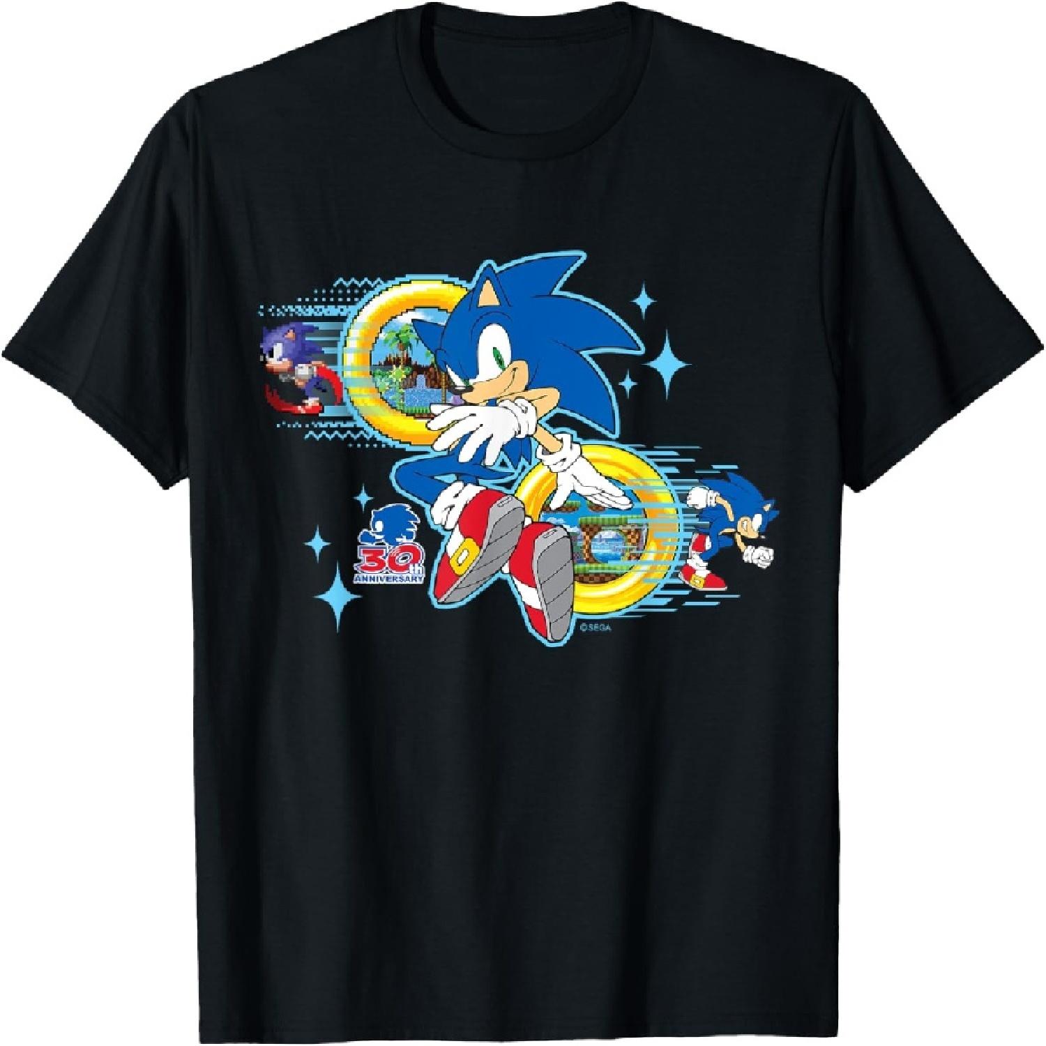 

Sonic the Hedgehog s 30th Anniversary Short Sleeve T-Shirt XXXXXL різнокольоровий