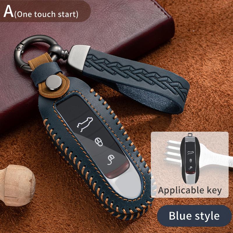 Fashion Auto Key Fob Cover Case Fit For Porsche Panamera Macan Cayenne Cayman Boxster 911 9Ya 971 Intelligent Protective Housing Smart Key Fob Case