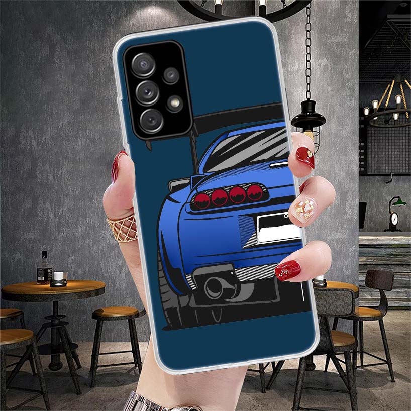 Japan JDM Sports Cars Comic Soft Phone Case For Samsung Galaxy A12 A22 A32 A52 A72 A02S A51 A50S A71 A70 A31 A20S Note 20 Ultra