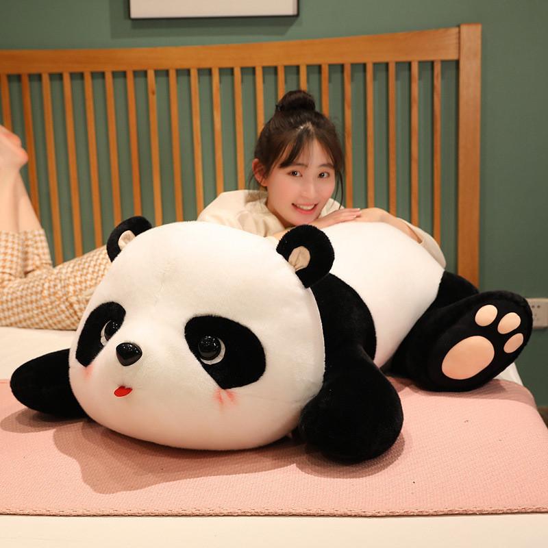 Panda Plush Toy Stuffed Animal Pillow With Soft Pp Cotton Girls Decor Bedroom